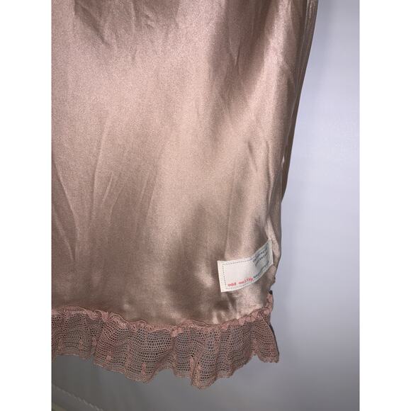 Odd Molly Silk Light Brown Sleeveless V-Neck Silk Blouse Top Tunic Size 4 - Picture 6 of 10